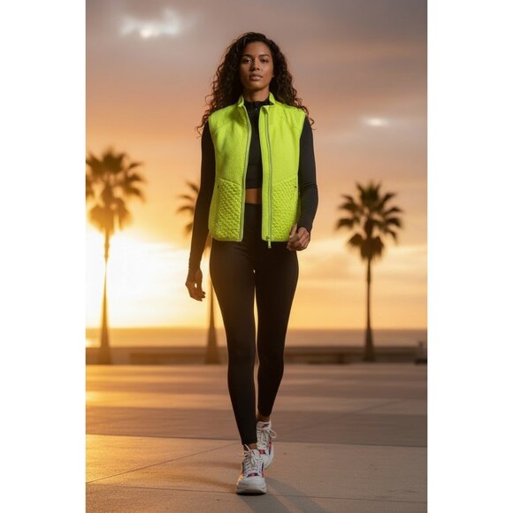 Free People Jackets & Blazers - Free People Neon Yellow Quilted Vest